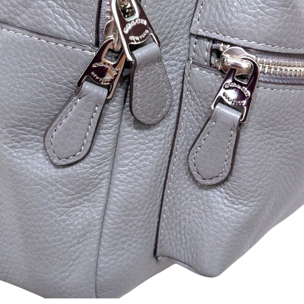 Coach Charlie Gray Leather Backpack - Picture 10 of 12